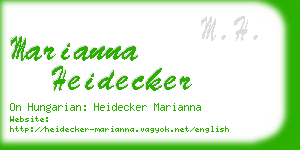 marianna heidecker business card